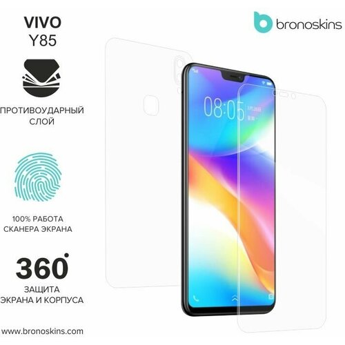 Защитная пленка для экрана и корпуса Vivo Y85 (Матовая, Защита экрана CaseFriendly)