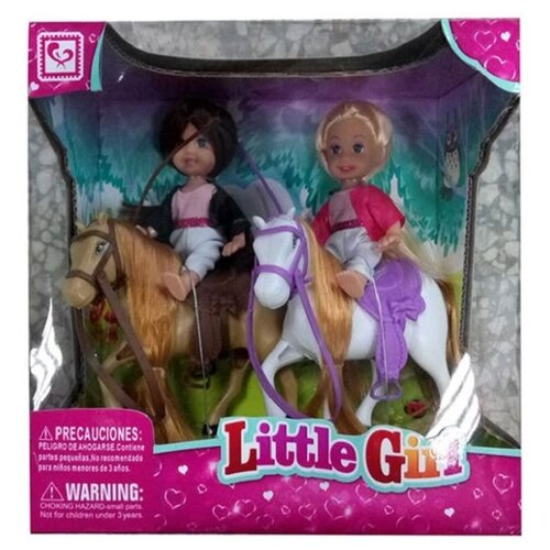 фото Набор кукол tongde little girl с двумя лошадьми, k080175 tong de