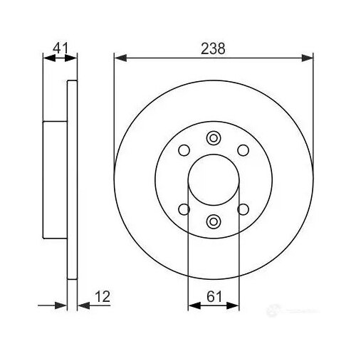 Тормозной Диск = 0 986 478 105 Bosch^0 986 479 831 Bosch арт. 0 986 479 831