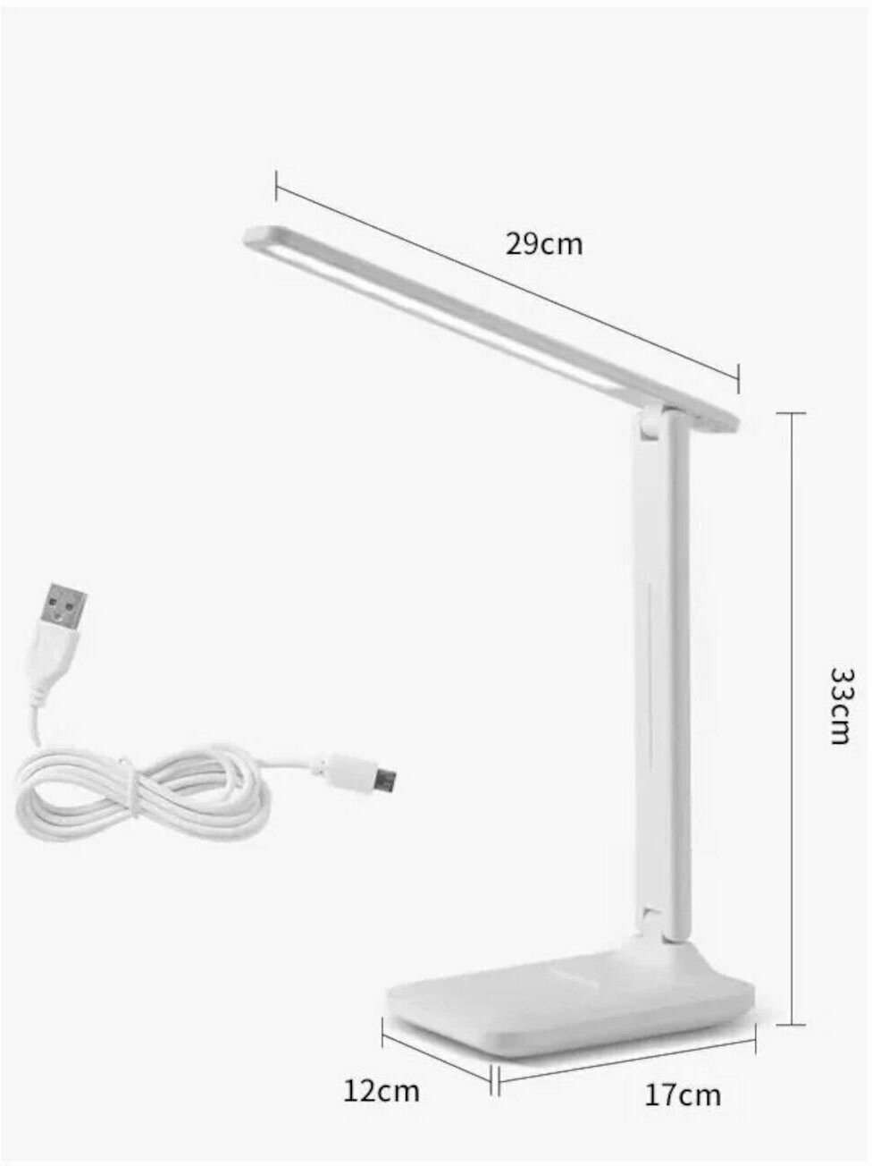 Настольная лампа сенсорная 16888/1 LED 5Вт 3000-6000К USB АКБ белый 29х55 см - фотография № 11