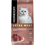 Сухой корм для стерилизованных кошек старше 1 года Мираторг Extra Meat, с нежной телятиной 10 кг - изображение