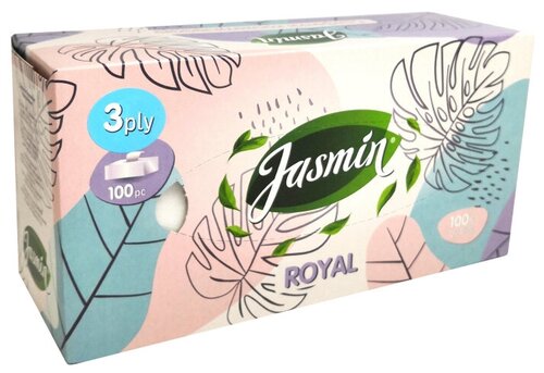 Салфетки косметические Jasmin 3-сл. 100шт./уп. белые