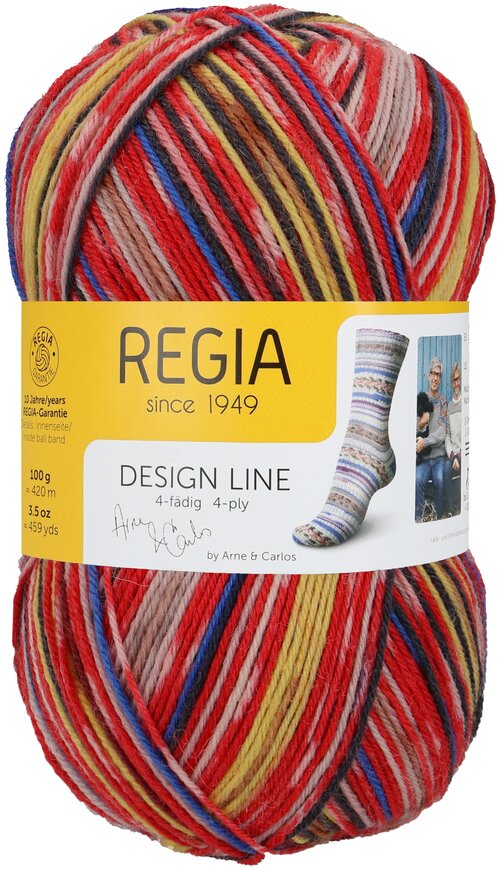 Пряжа Regia Design Line Color by ARNE & CARLOS, 75 % шерсть, 1 % мериносовая шерсть, 25 % полиамид, 100 г, 420 м, 1 шт., roest 420 м