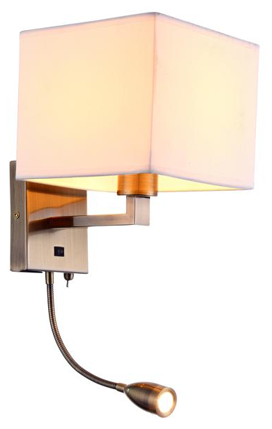 Бра Arte Lamp Hall A9249AP-2AB, E27, 43 Вт, бронза