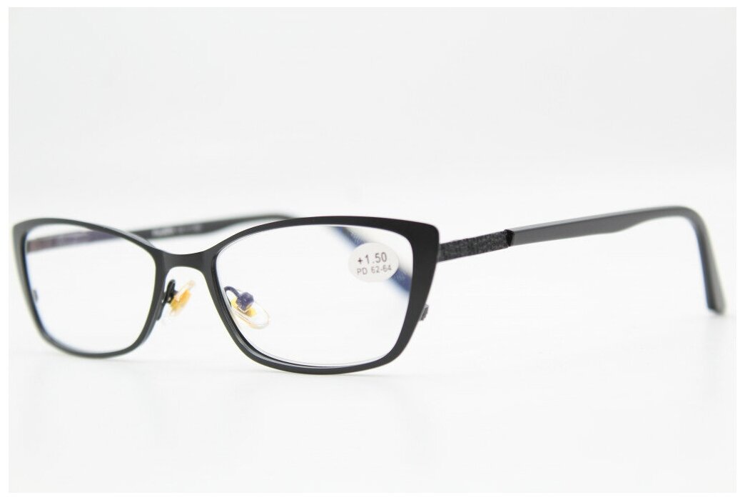 Готовые очки для зрения с флекс дужками, "антиблик" (черные)