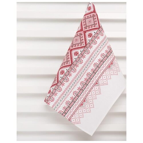 фото Полотенце кухонное из рогожки; каравай; размер 50 х 70 артдизайн