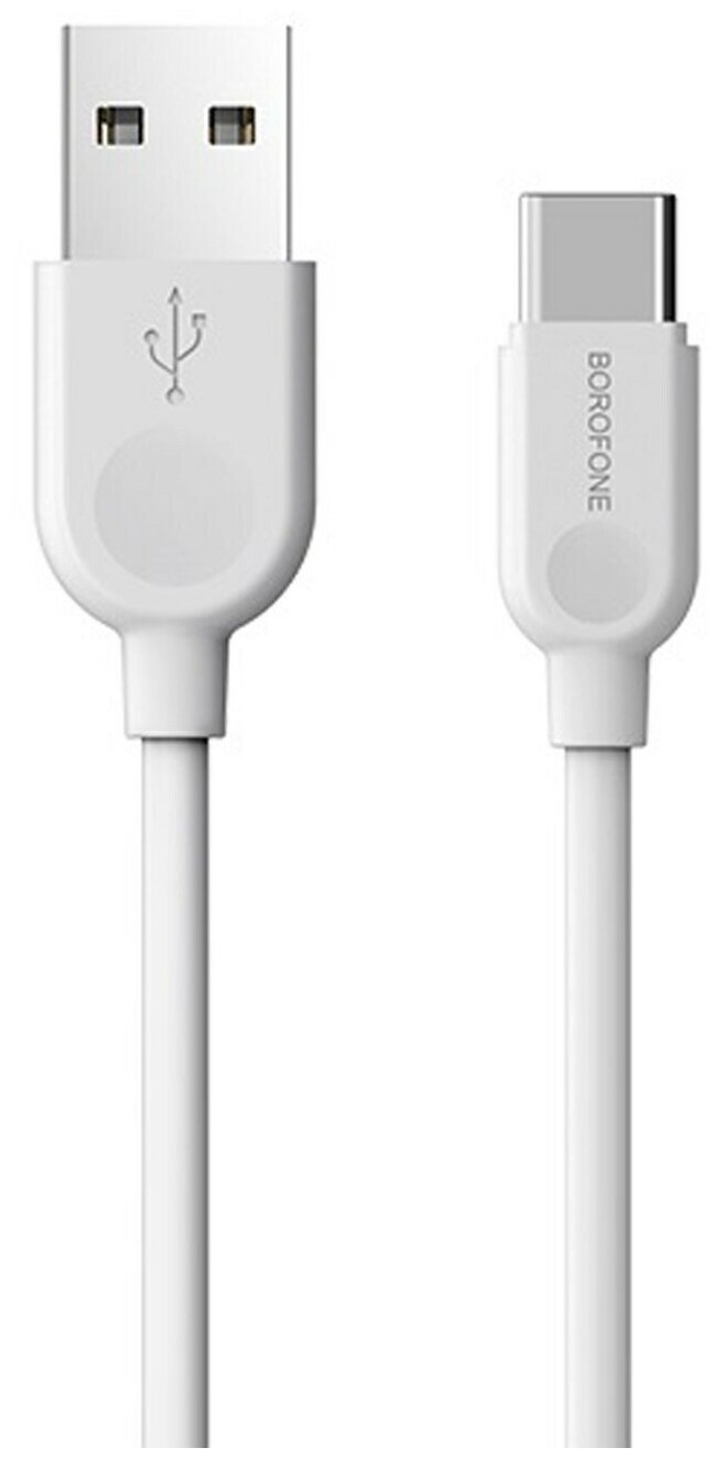 Кабель USB, Type-C, Borofone BX14 LinkJet, 200 см, белый