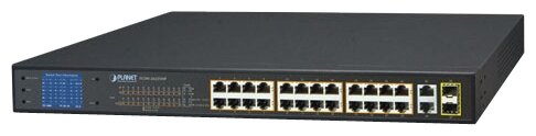 Fgsw-2622vhp неуправляемый коммутатор с LCD PoE мниторингом Fgsw-2622vhp 24-Port 10/100TX 802.3at Po