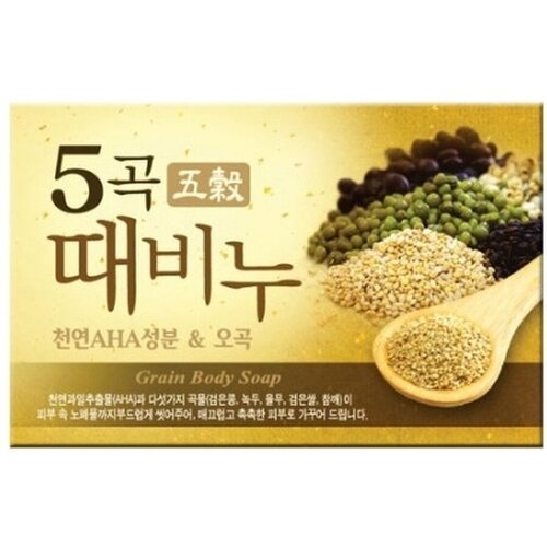 Mukunghwa Soap Мыло-скраб туалетное - Five Grains Scrub Soap 100g