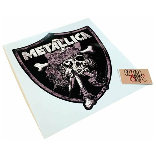 Наклейка виниловая на деку гитары Metallica 3 виниловая наклейка на деку гитары linkin park белая