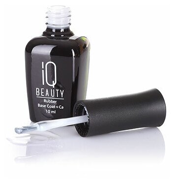 IQ BEAUTY Покрытие базовое камуфлирующее каучуковое с кальцием, брызги шампанского с шиммером 10 мл - фото №3