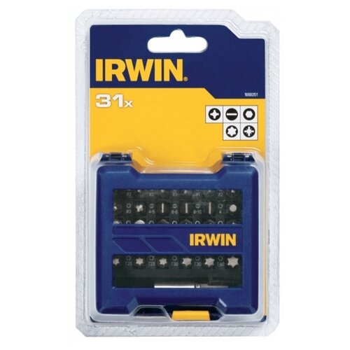 набор бит irwin 10504335 10 предм Набор бит Irwin 1868251, 31 предм., синий