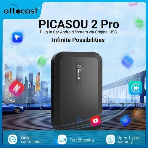 Ottocast Picasou 2 PRO CarPlay Android TV box, Qualcomm Snapdragon 665 Android 10, HDMI