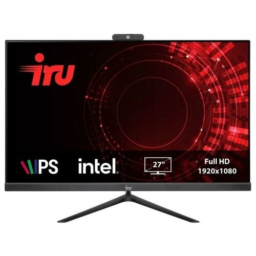 Моноблок IRU Office 27IH5P 27 Full HD i3 10105 37 16Gb SSD256Gb UHDG 630 Free DOS GbitEth WiFi BT 120W Cam черный 1920x1080 5735900₽