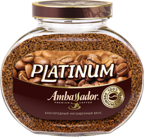 Кофе растворимый Ambassador Platinum, стеклянная банка 190 г
