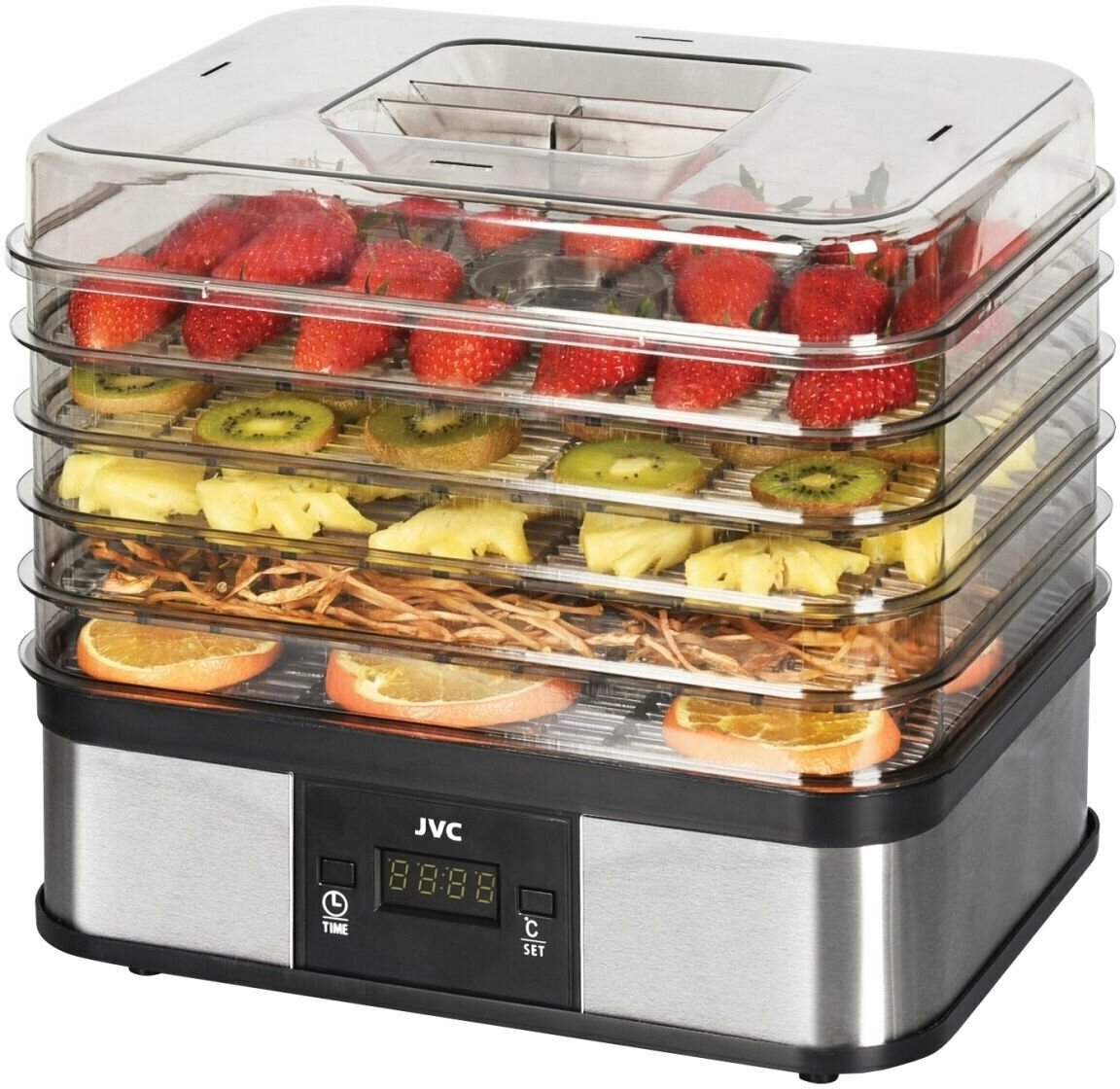 Сушилка для овощей, фруктов JVC, JK-FD750, 6 поддонов, 245 Вт. 457430