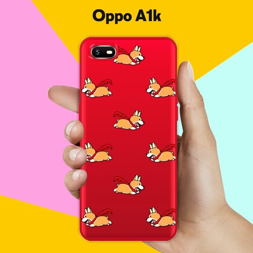 Силиконовый чехол на OPPO A1k Корги с шарфом / для Оппо А1к силиконовый чехол на oppo a1k ван гог корги для оппо а1к