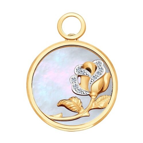 фото Sokolov подвеска из золота с бриллиантами и перламутром 1030684