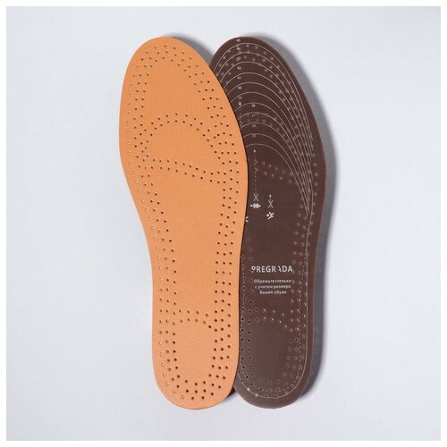 Стельки для обуви, универсальные, влаговпитывающие, 35-45 р-р, 29 см, пара, цвет бежевый