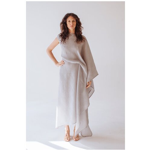 фото Асимметричное платье с тиснением рептилия olga kolvakh