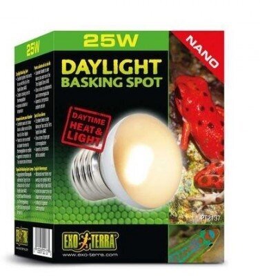 Лампа Exo Terra Reptile дневного света day light basking spot nano 25 Вт