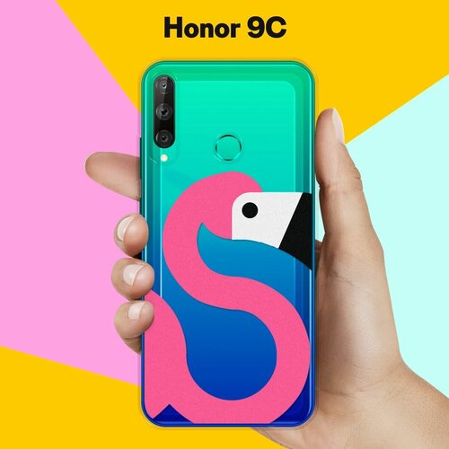 Силиконовый чехол Фламинго на Honor 9C