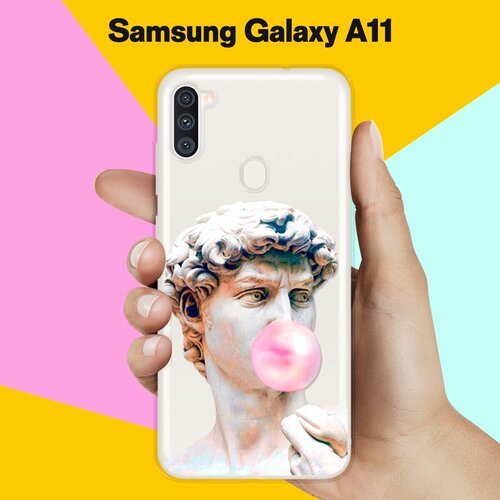 Силиконовый чехол Давид на Samsung Galaxy A11 силиконовый чехол ленивец на ветке на samsung galaxy a11