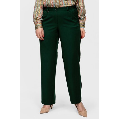фото Брюки чинос svesta демисезонные, прямой силуэт, повседневный стиль, карманы, размер 60, зеленый