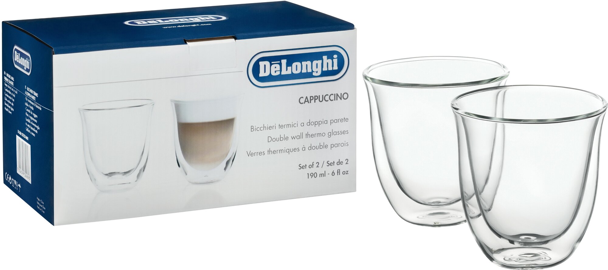 Кружка De'Longhi Cappuccino 190 мл 2 предм. 2 персоны