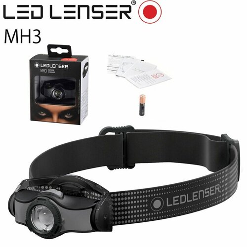 фото Налобный фонарь led lenser mh3 (200лм-130м)(светодиод: high power led)(92г)(от 1шт. aa - в комплекте)