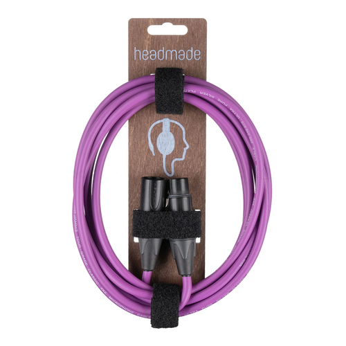 HeadMade Viper XLR(F) to XLR(M) purple, 3m фиолетовый - микрофонный кабель