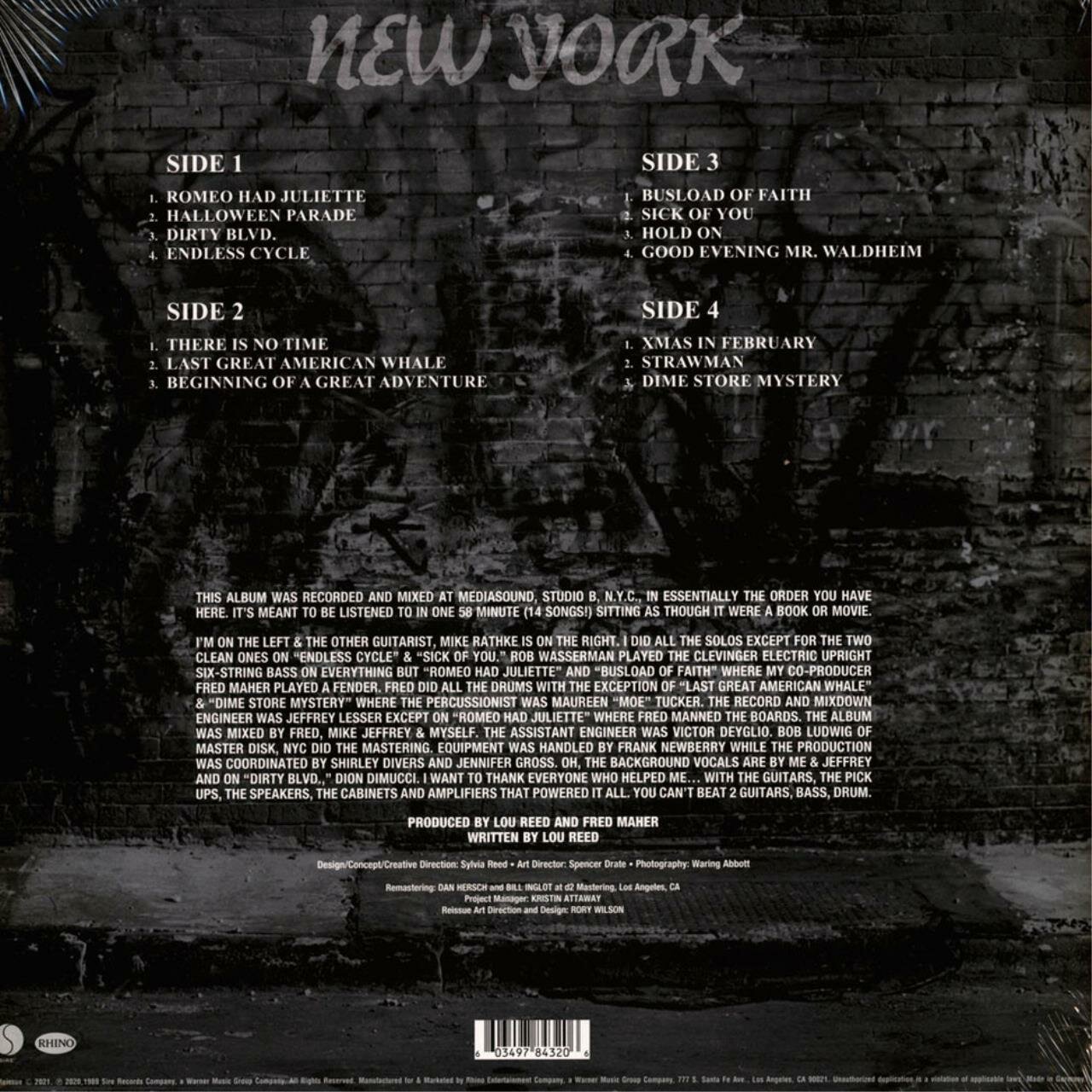 Виниловая пластинка Reed, Lou, New York (coloured) (0603497843206) Warner Music - фото №4