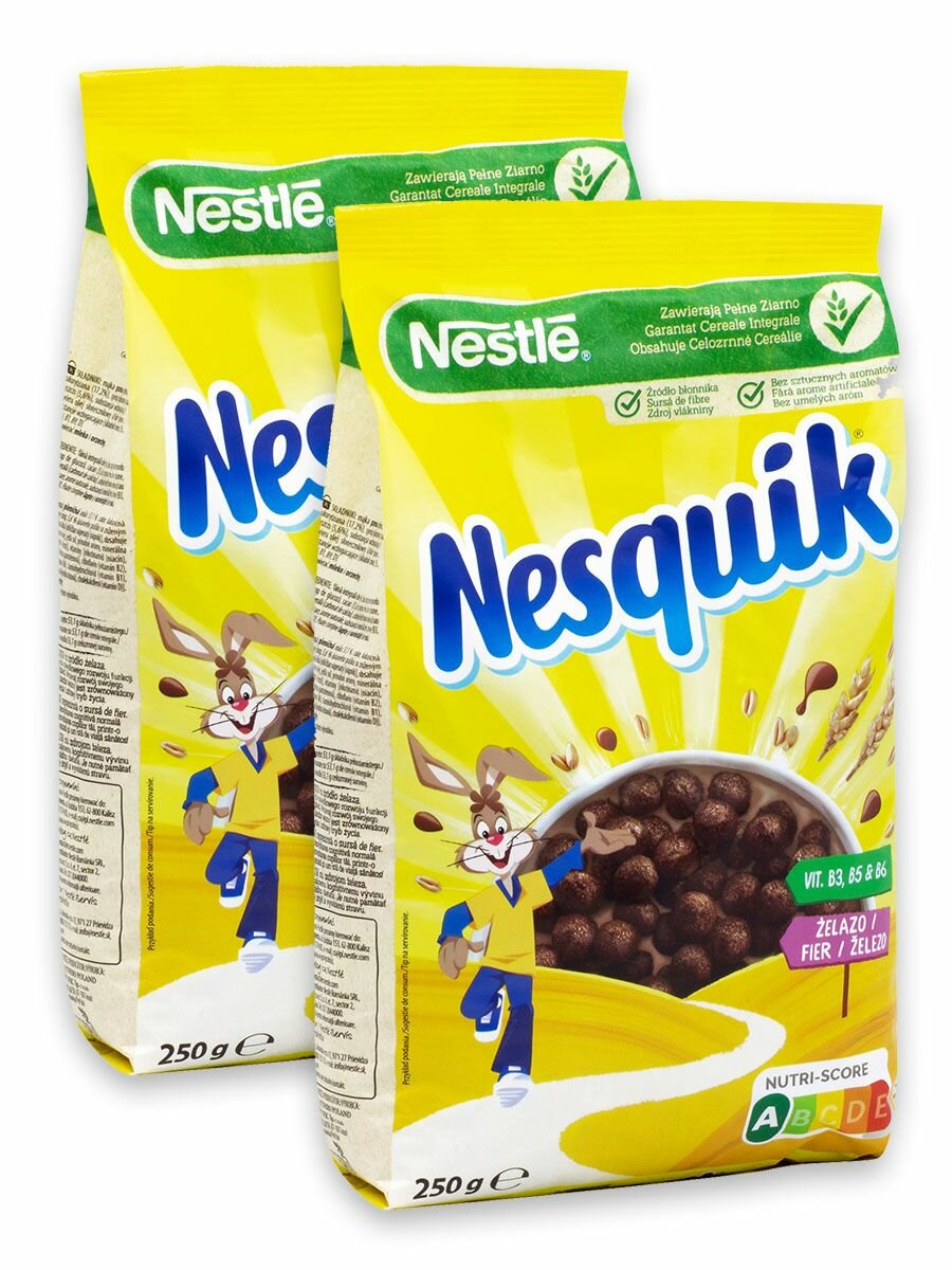 Готовый завтрак Nesquik Шоколадные шарики Несквик 2*250 г