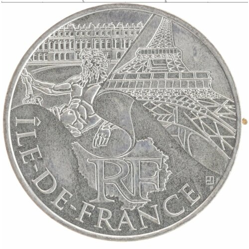 Клуб Нумизмат Монета 10 евро Франции 2011 года Серебро Регионы Франции - Иль де Франц