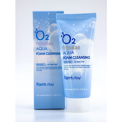 Кислородная пенка для умывания O2 Premium Aqua Foam Cleansing, 100 мл