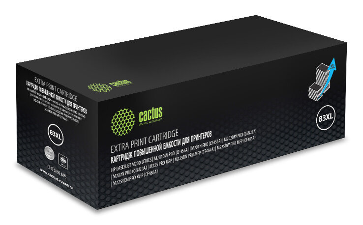 Картридж Cactus CS-CF283XL-MPS, черный, 3000 страниц, совместимый для LJ Pro M225dn/M201/M202