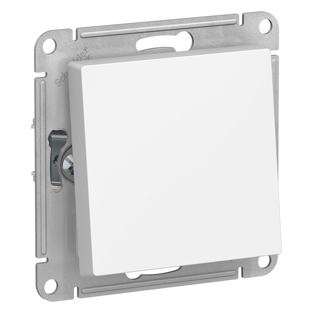 Переключатель одноклавишный AtlasDesign Aqua, цвет белый, IP44, сх.6, 10АХ