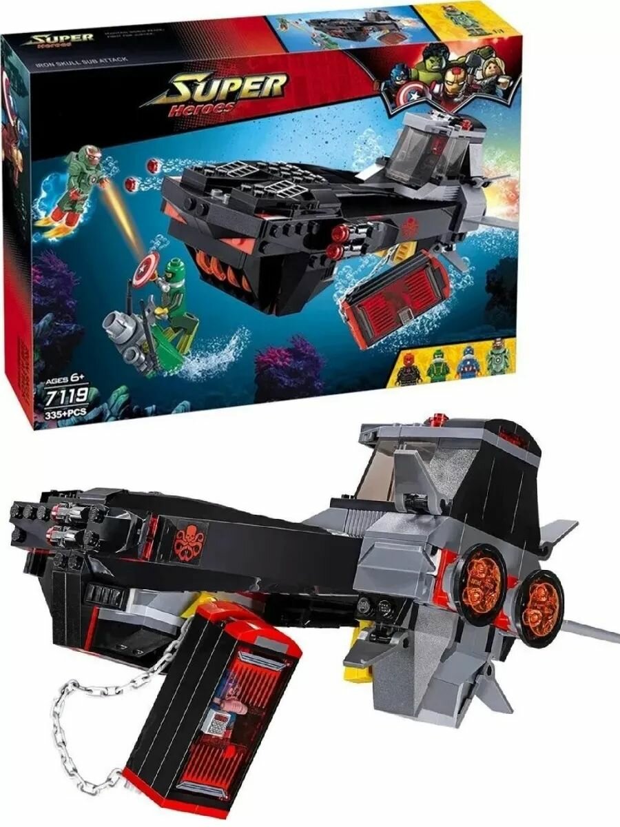 Конструктор Марвел Похищение Капитана Америки 335 деталей