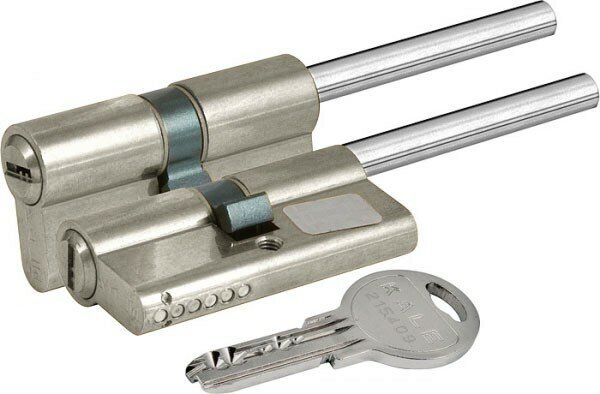 Цилиндровый механизм под вертушку (дл. шток) 164 SX/81 (45+10+26) mm никель 5 кл.