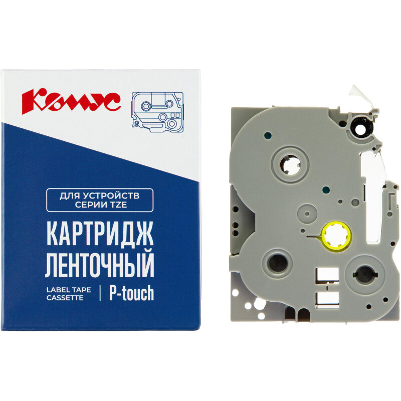 Картридж Комус TZE-755(Brother TZE-755 белый на зеленом 24мм/8м)
