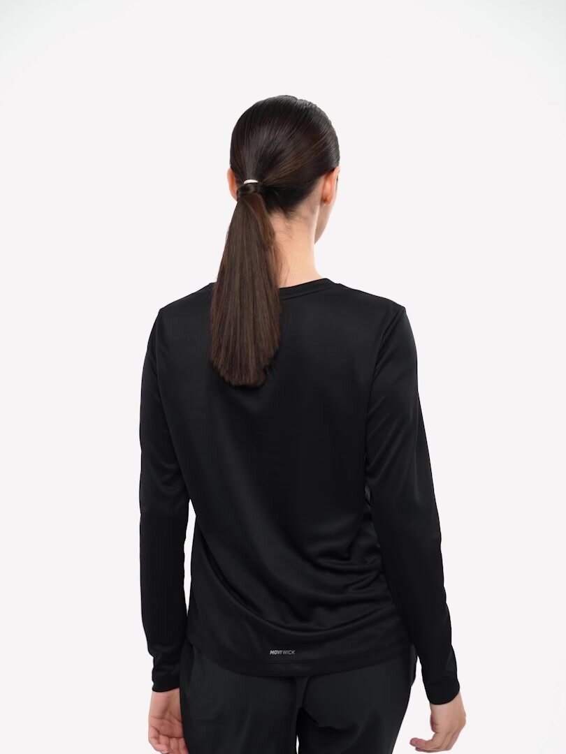 Лонгслив спортивный Demix W D Running AA LS T-shirt, размер 50/52, , черный — фото 1