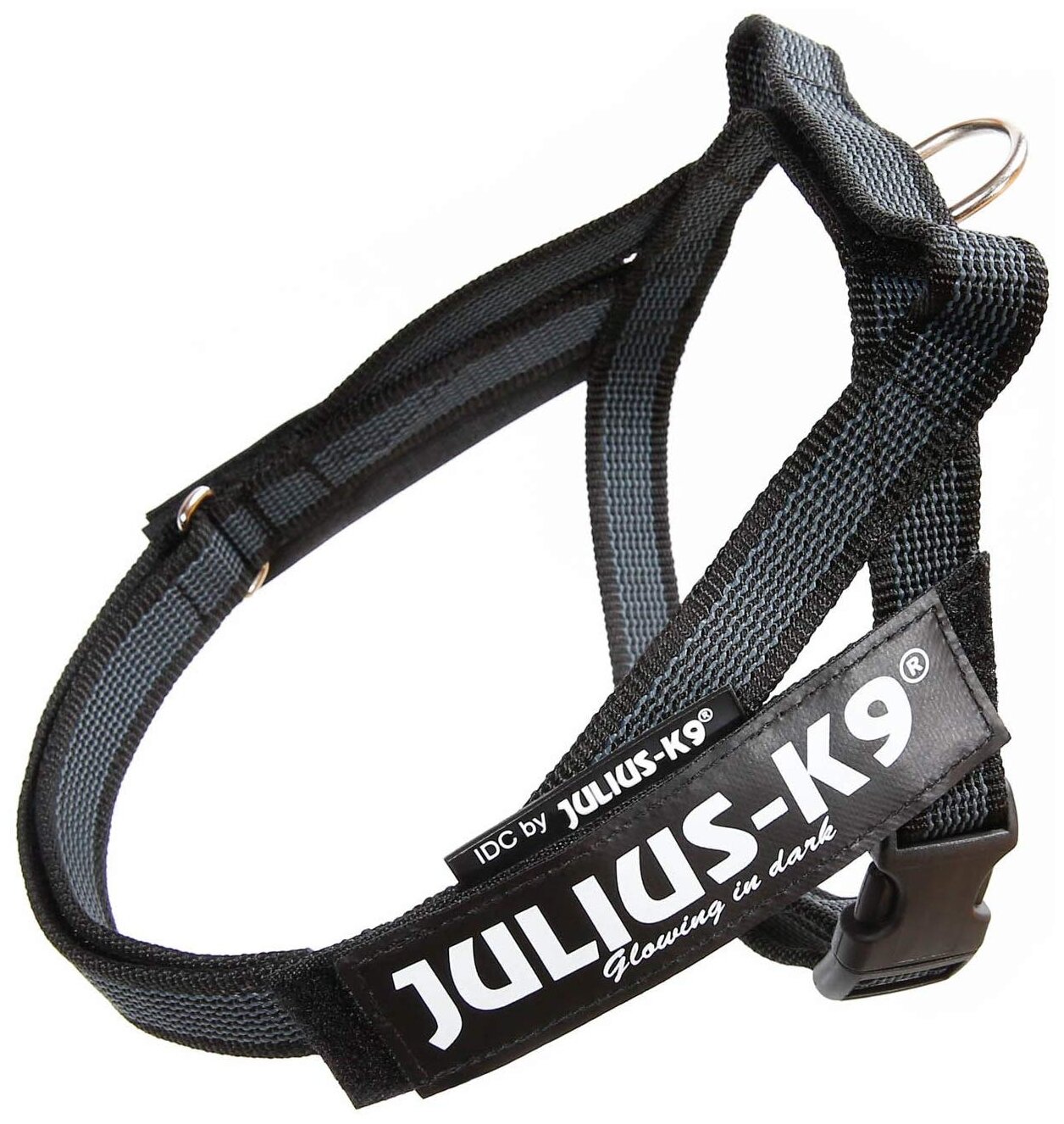 JULIUS-K9 659684 шлейка для собак Ремни Color & Gray IDC® Mini-Mini (40-49см / 4-7кг), черный 65984