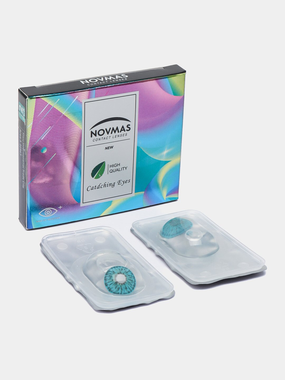 Контактные линзы Novmas, цветные, без диоптрий, 2 шт