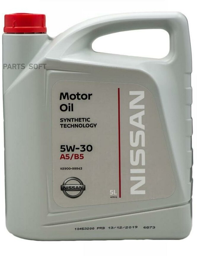 NISSAN KE90099943 5W-30 5L KE90099943R A5/B5 старый номер, новый номер масло моторное синтетическое