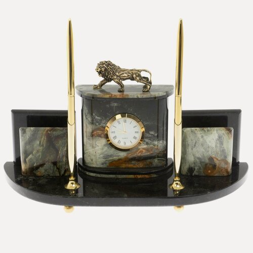 Изображение товара Настольный прибор "Лев" из офиокальцита 129709