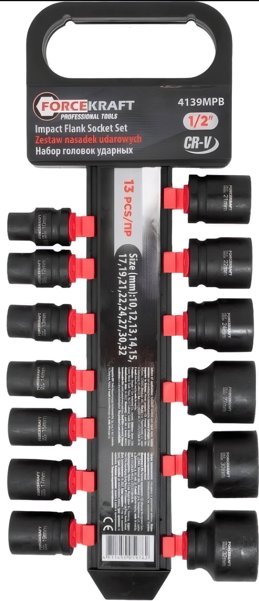 Набор головок ударных 13 предм. FORCEKRAFT FK-4139MPB