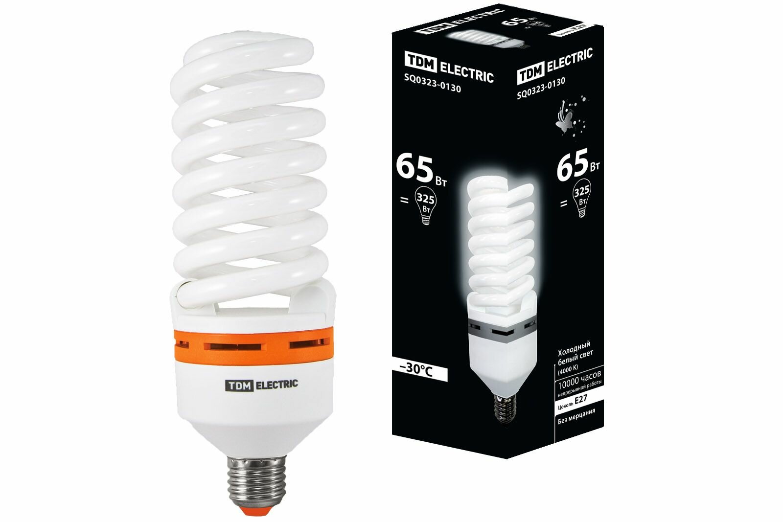 Лампа энергосберегающая КЛЛ-FS-65 Вт-4000К Е27 (73х218 мм)