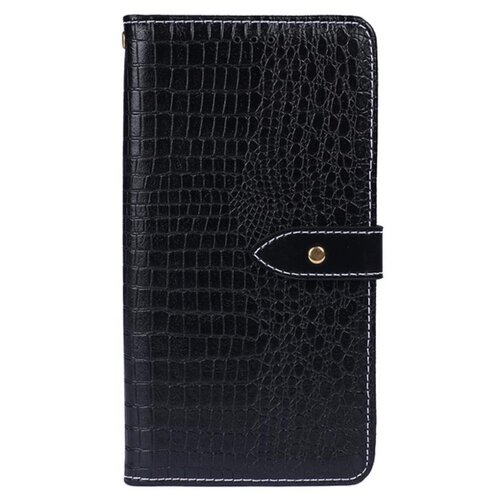 фото Чехол-книжка mypads для huawei honor 8a/huawei y6 (2019)/ honor 8a pro/ y6 prime 2019 с фактурной прошивкой рельефа кожи крокодила с застежкой и визитницей черный