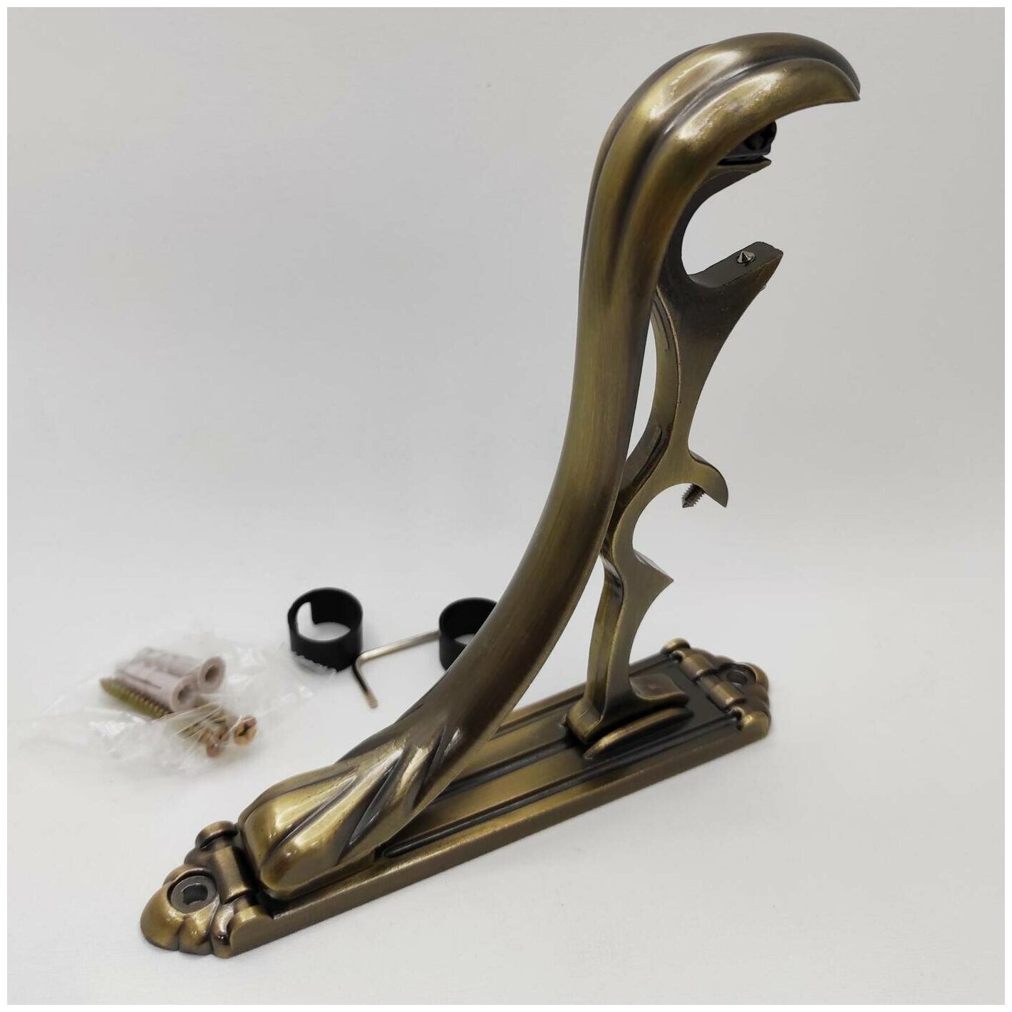 фото Кронштейн Испания двухрядный 16/19 мм 16 см, антик