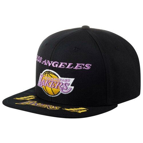 Бейсболка Mitchell & Ness, размер OneSize, черный мужская фиолетовая бейсболка los angeles lakers retro bolt deadstock snapback mitchell